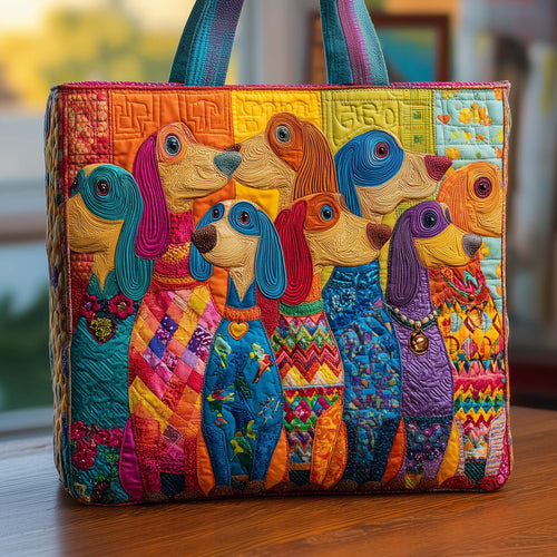 Long Pup Quilted Tote Bag GFTOYC2474