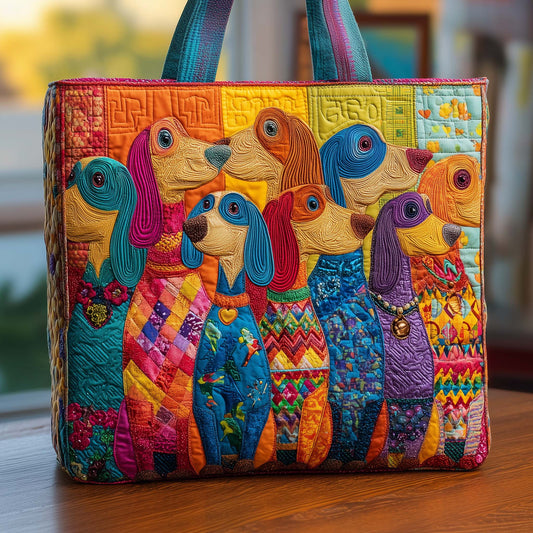 Long Pup Quilted Tote Bag GFTOYC2474
