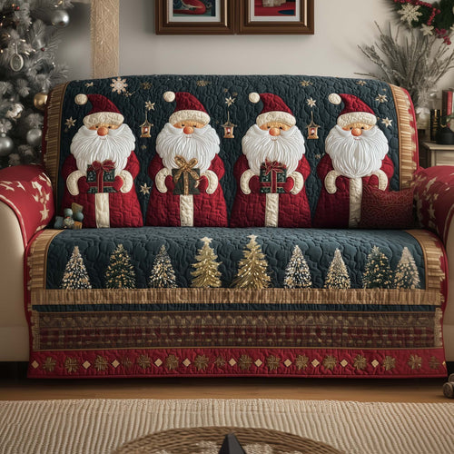 Jolly Santa Quilted Sofa Cover GFTOYC2476