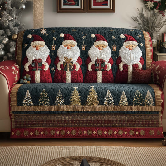 Jolly Santa Quilted Sofa Cover GFTOYC2476