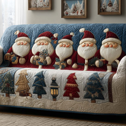 Jolly Santa Quilted Sofa Cover GFTOYC2478