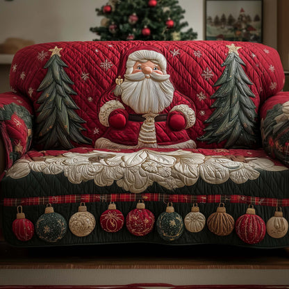 Jolly Santa Quilted Sofa Cover GFTOYC2479