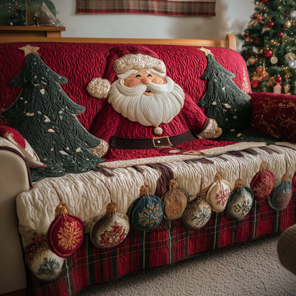 Jolly Santa Quilted Sofa Cover GFTOYC2480