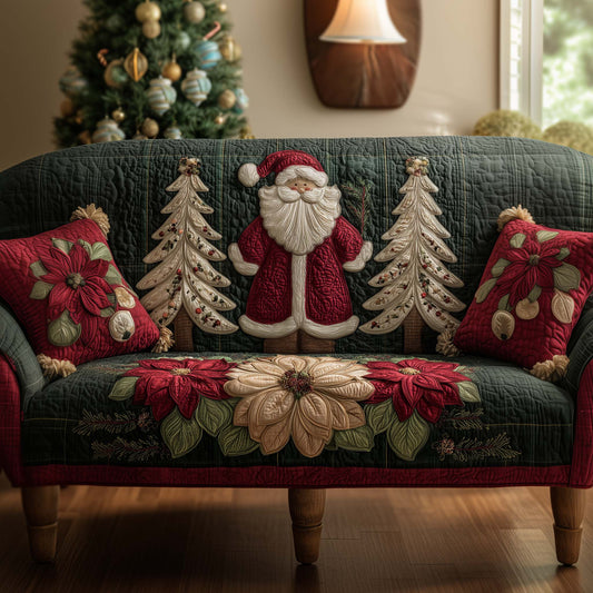 Jolly Santa Quilted Sofa Cover GFTOYC2481