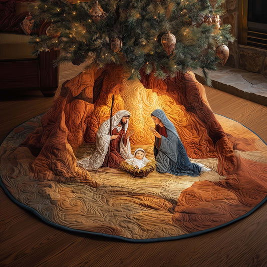 Divine Cradle Quilted Tree Skirt GFTOYC2509