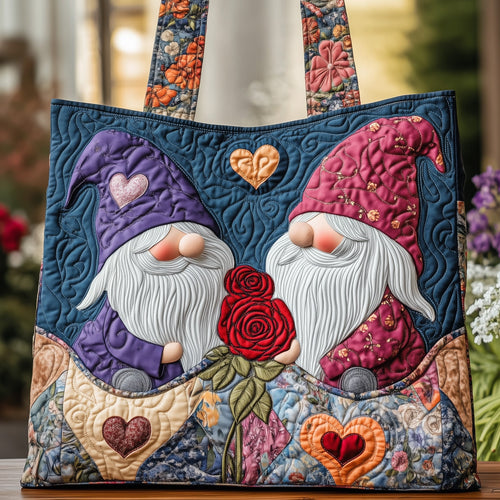 Gnome Couple Quilted Tote Bag GFTOYC251