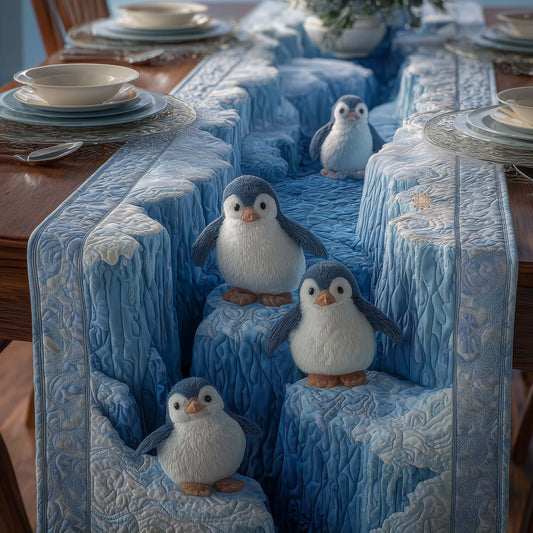 Glacier Penguin Quilted Table Runner GFTOYC2537