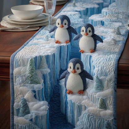 Glacier Penguin Quilted Table Runner GFTOYC2538