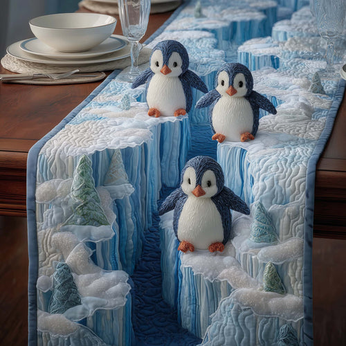 Glacier Penguin Quilted Table Runner GFTOYC2538