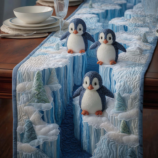 Glacier Penguin Quilted Table Runner GFTOYC2538