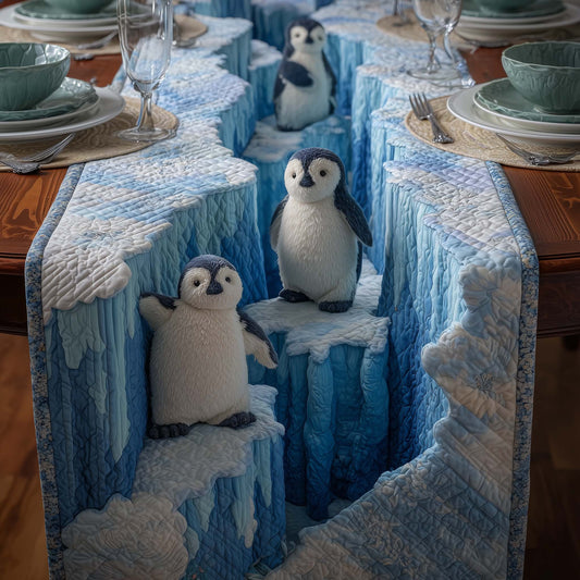 Glacier Penguin Quilted Table Runner GFTOYC2539