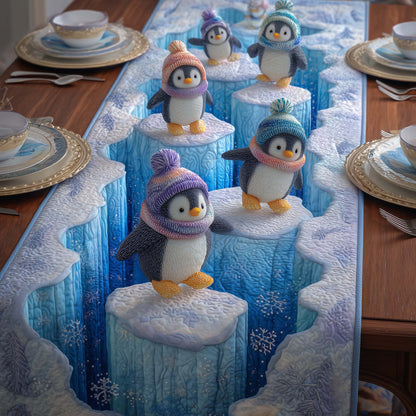 Glacier Penguin Quilted Table Runner GFTOYC2540