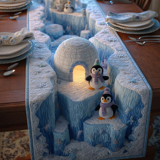 Glacier Penguin Quilted Table Runner GFTOYC2541