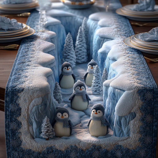 Glacier Penguin Quilted Table Runner GFTOYC2543