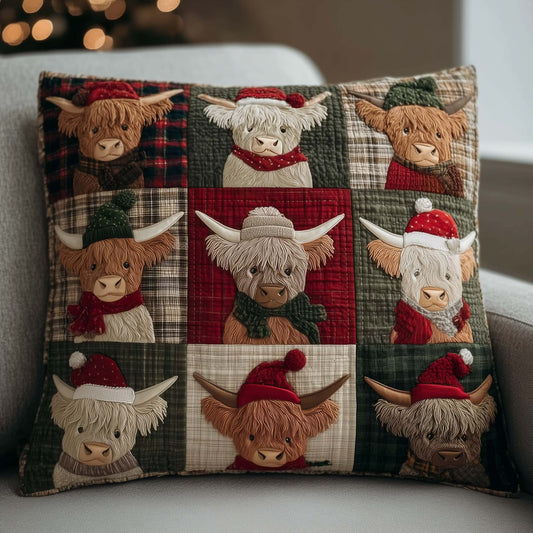 Highland Cow Quilted Pillow Case GFTOYC2603