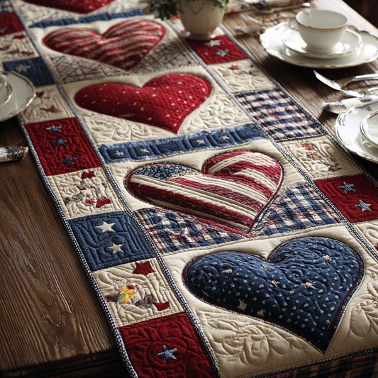 Bubble Heart Quilted Table Runner GFTOYC2621