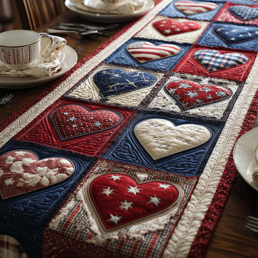 Bubble Heart Quilted Table Runner GFTOYC2622