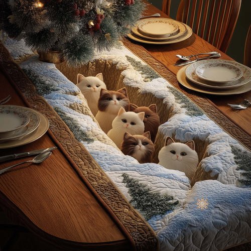 Feline Grace Quilted Table Runner GFTOYC2630