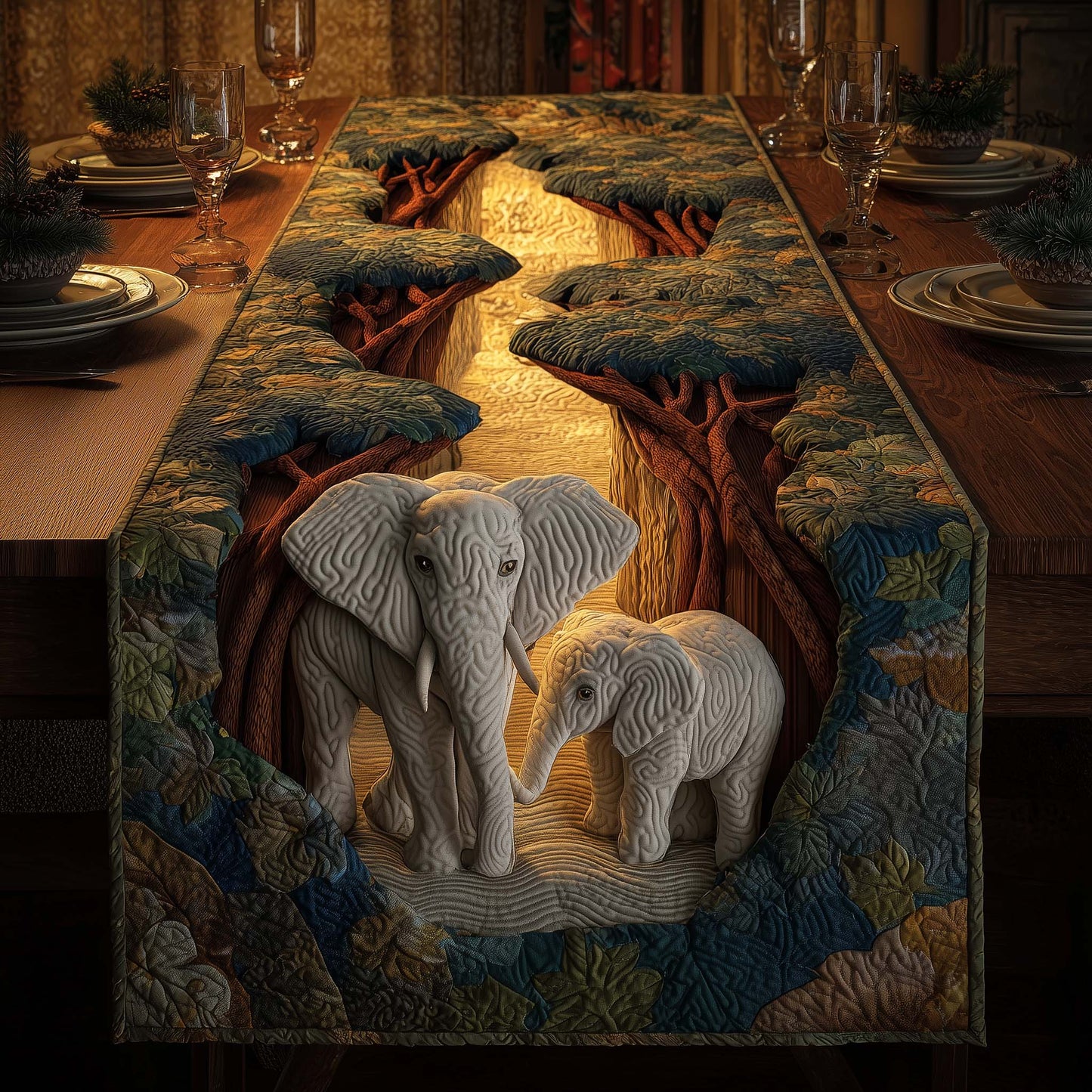Woodland Monarch Quilted Table Runner GFTOYC2660