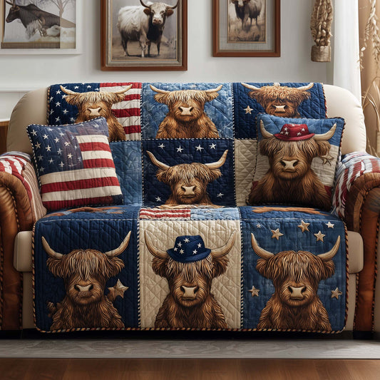 Patriot Highland Quilted Sofa Cover GFTOYC2674
