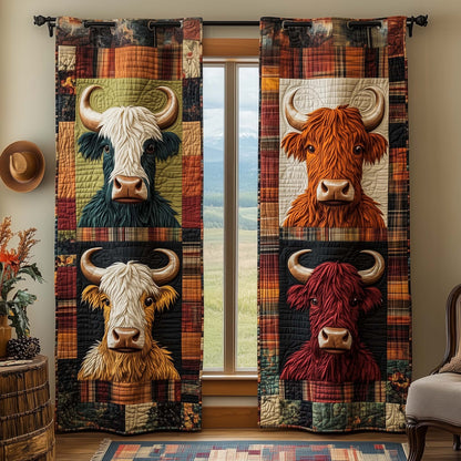 Highland Cow Quilted Curtains GFTOYC2797