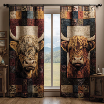Highland Cow Quilted Curtains GFTOYC2800