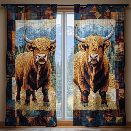 Highland Cow Quilted Curtains GFTOYC2801