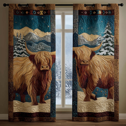 Highland Cow Quilted Curtains GFTOYC2802