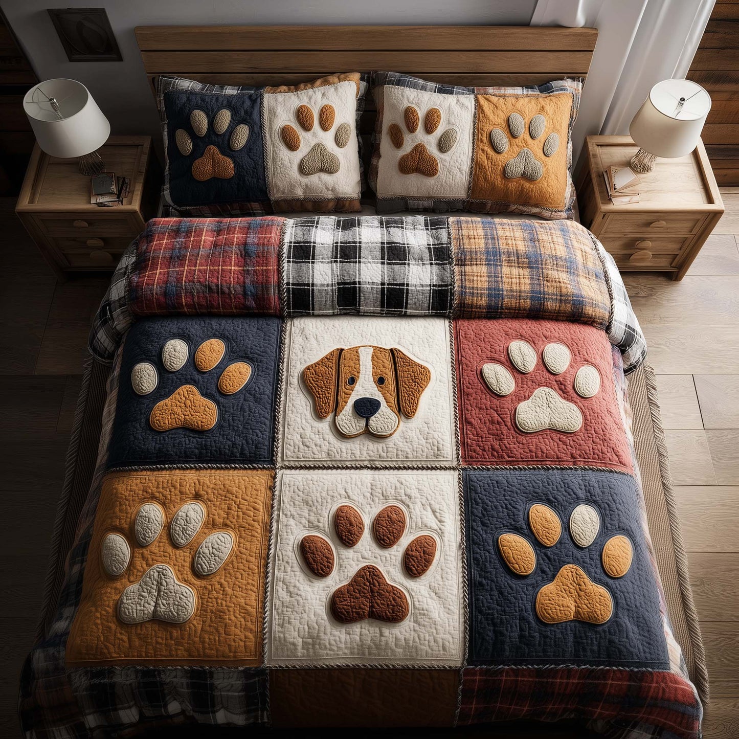 Fluffy Paws 3-Piece Quilted Bedding Set GFTOYC2811