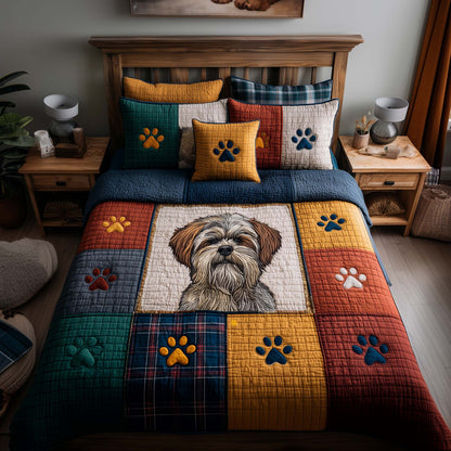 Shih tzu Paws 3-Piece Quilted Bedding Set GFTOYC2812