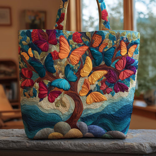 Beauty Butterfly Quilted Tote Bag GFTOYC2817