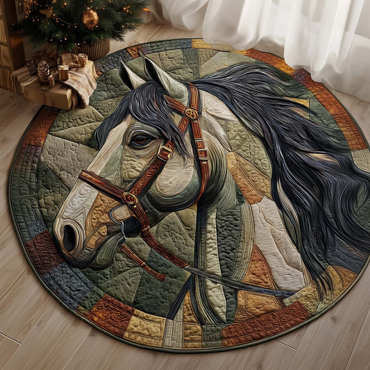 Majestic Horse Quilted Round Mat GFTOYC2823