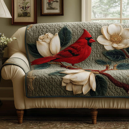 Ruby Cardinal Quilted Sofa Cover GFTOYC2840