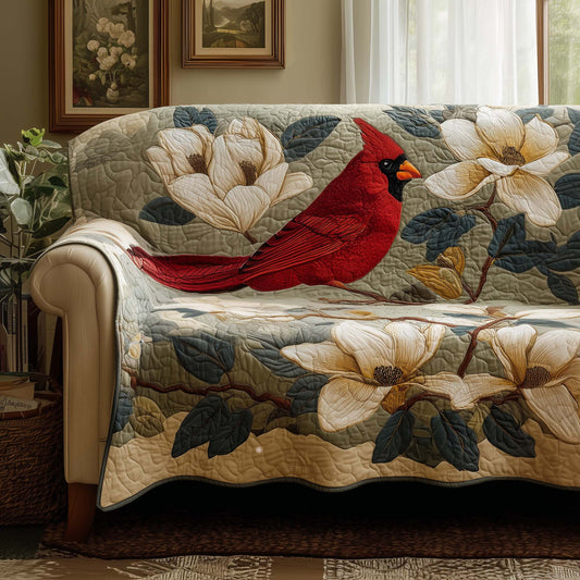 Ruby Cardinal Quilted Sofa Cover GFTOYC2841