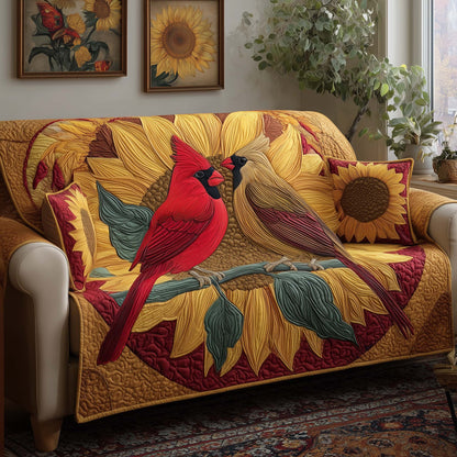 Ruby Cardinal Quilted Sofa Cover GFTOYC2844