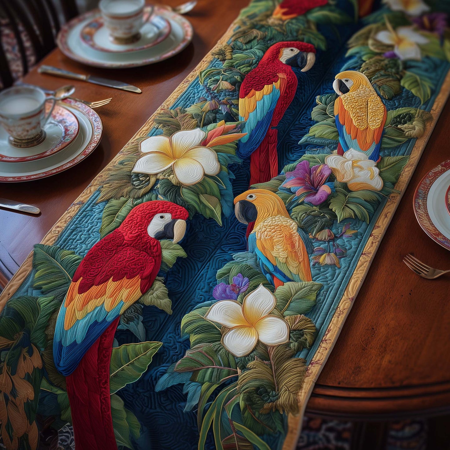 Tropical Parrot Quilted Table Runner GFTOYC2849