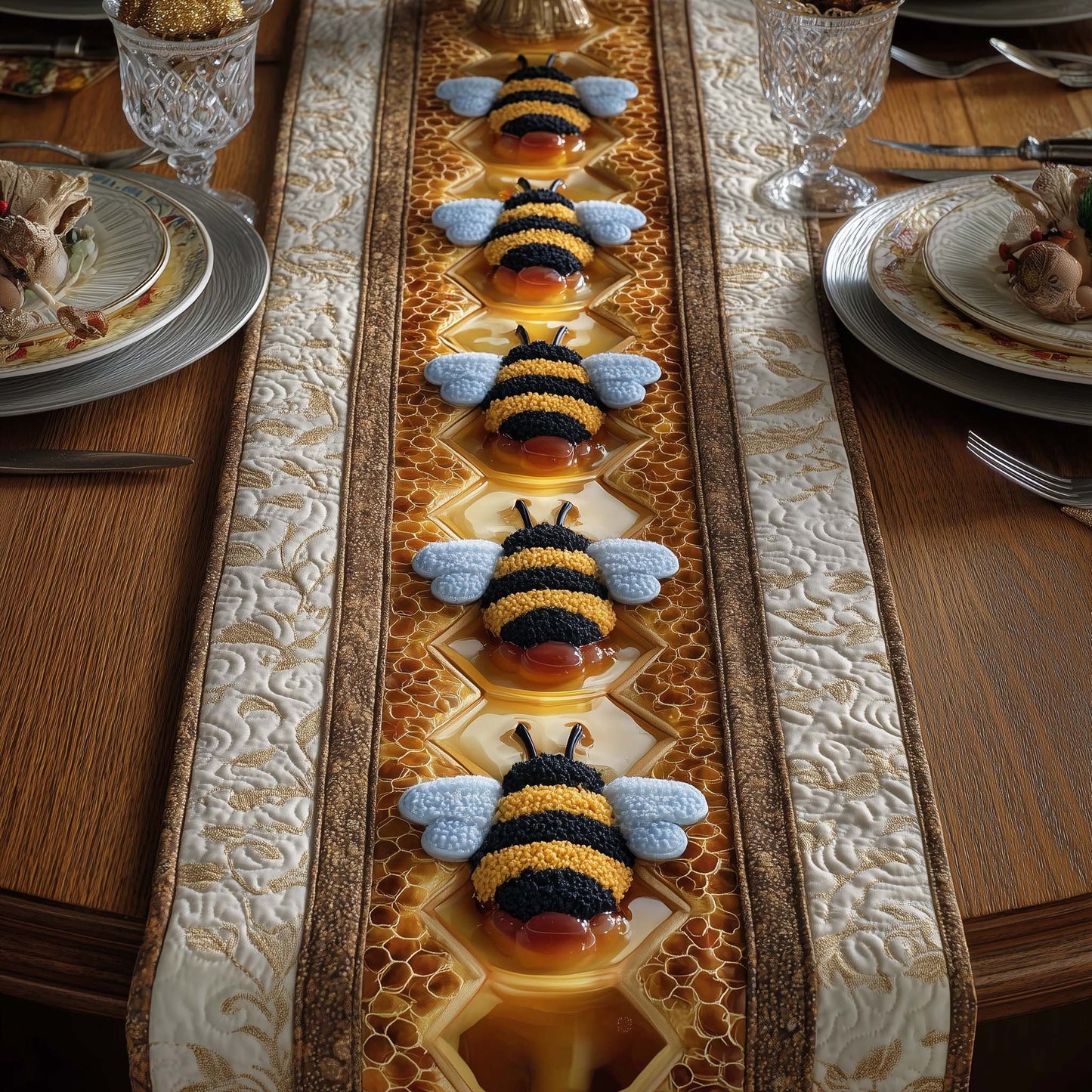 Honey Bee Quilted Table Runner GFTOYC2889