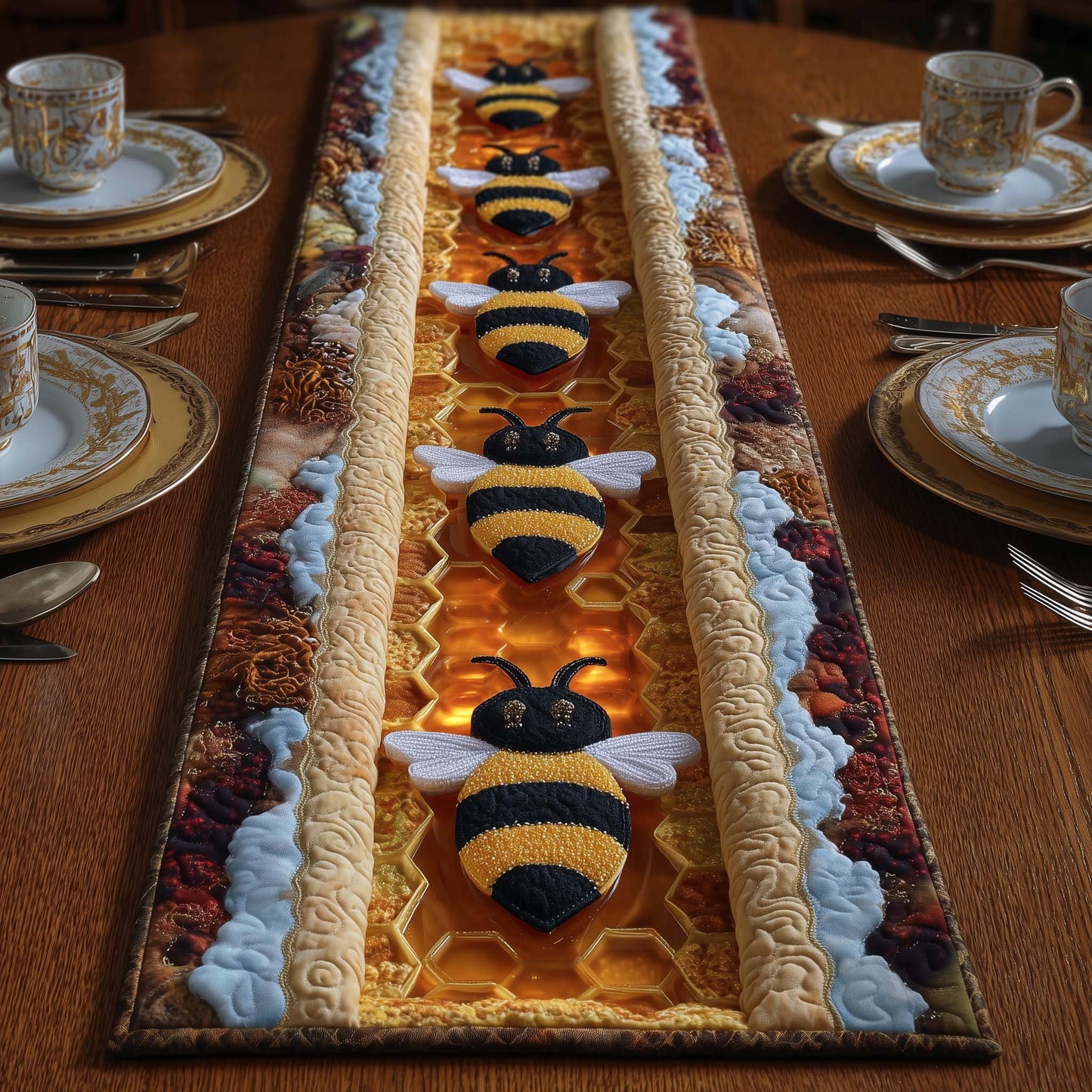 Honey Bee Quilted Table Runner GFTOYC2890
