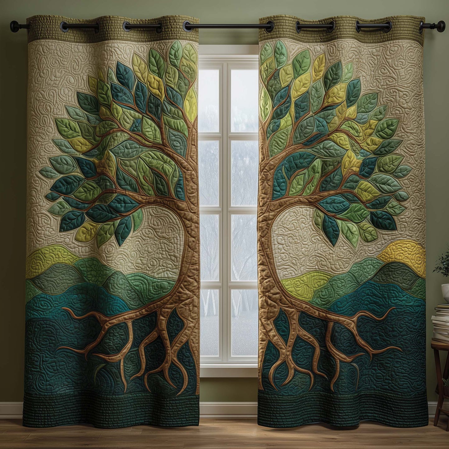 Tree of Life Quilted Curtains GFTOYC2894