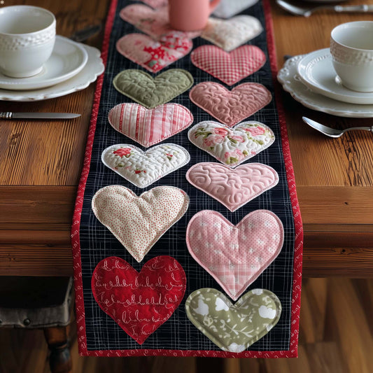 Velvet Heart Quilted Table Runner GFTOYC2899