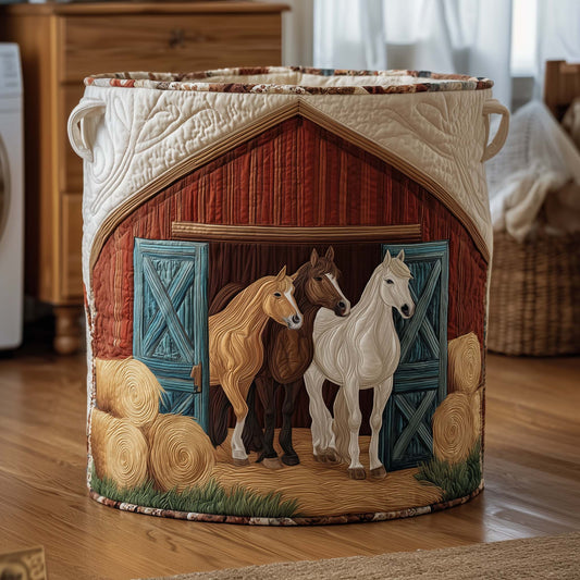 Village Farm Quilted Laundry Basket GFTOYC2923