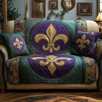 Mardi Gras Quilted Sofa Cover GFTOYC2930
