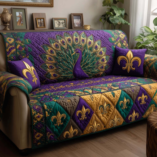 Mardi Gras Quilted Sofa Cover GFTOYC2933