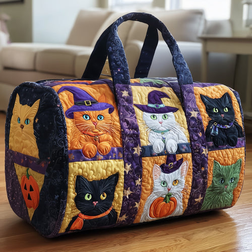 Halloween Cat Quilted Duffle Bag GFTOYC298