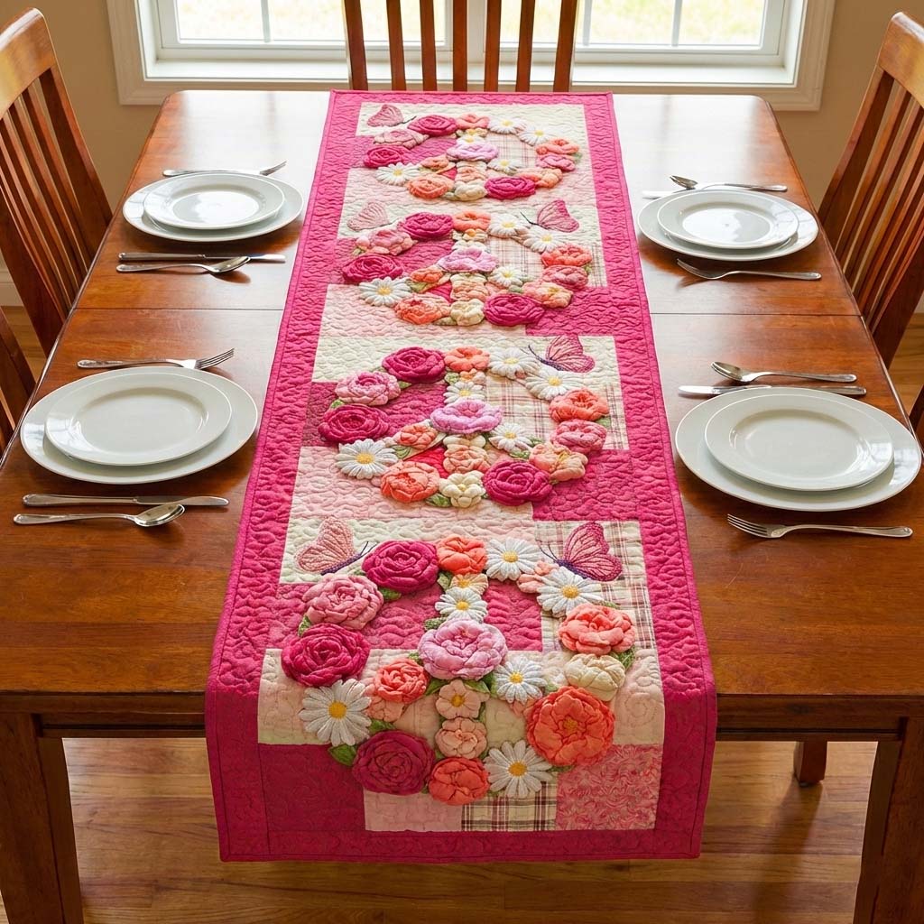 Peaceful Love Quilted Table Runner GFTOYC2992