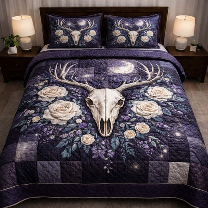 Nature Antlers 3-Piece Quilted Bedding Set GFTOYC3000