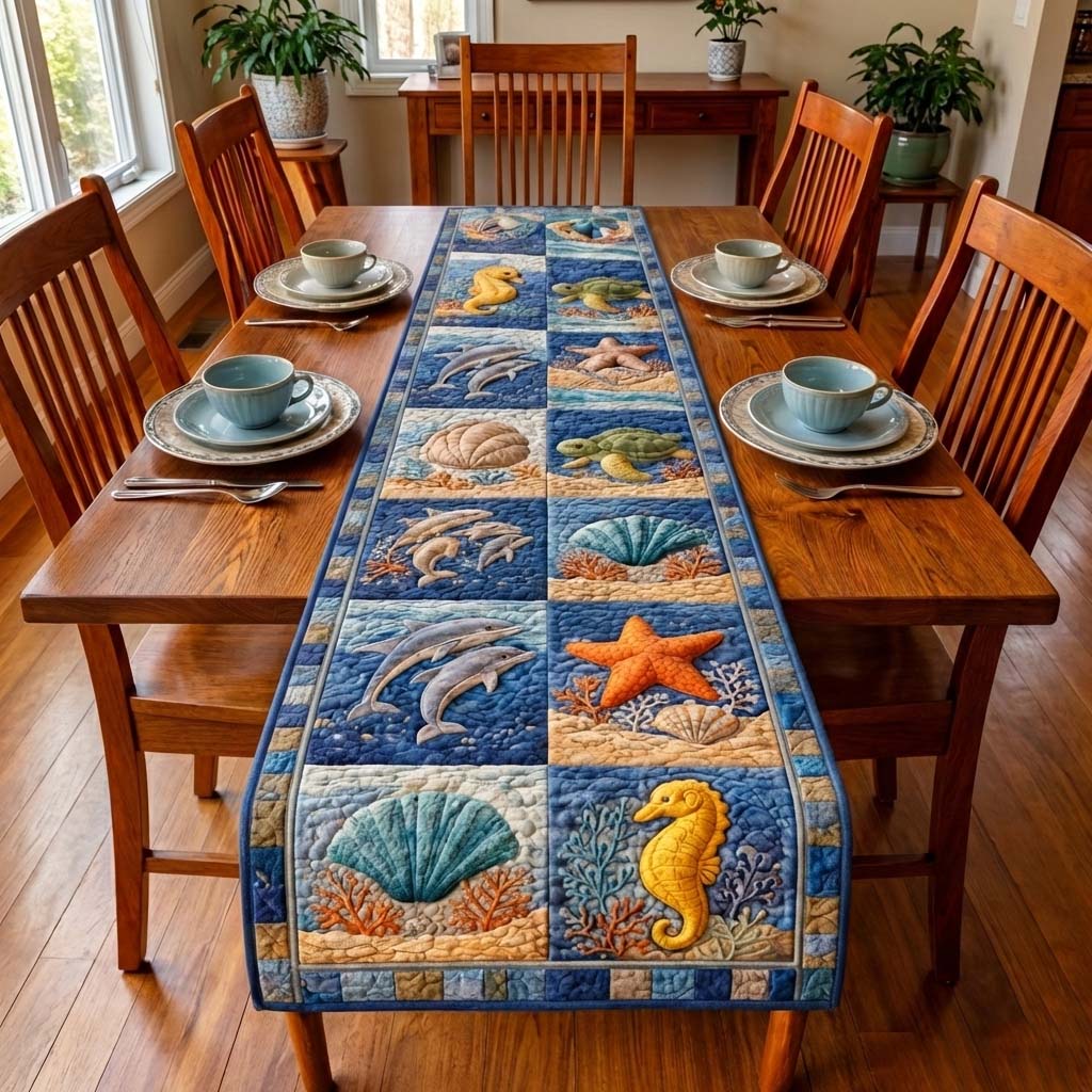 Ocean Party Quilted Table Runner GFTOYC3028