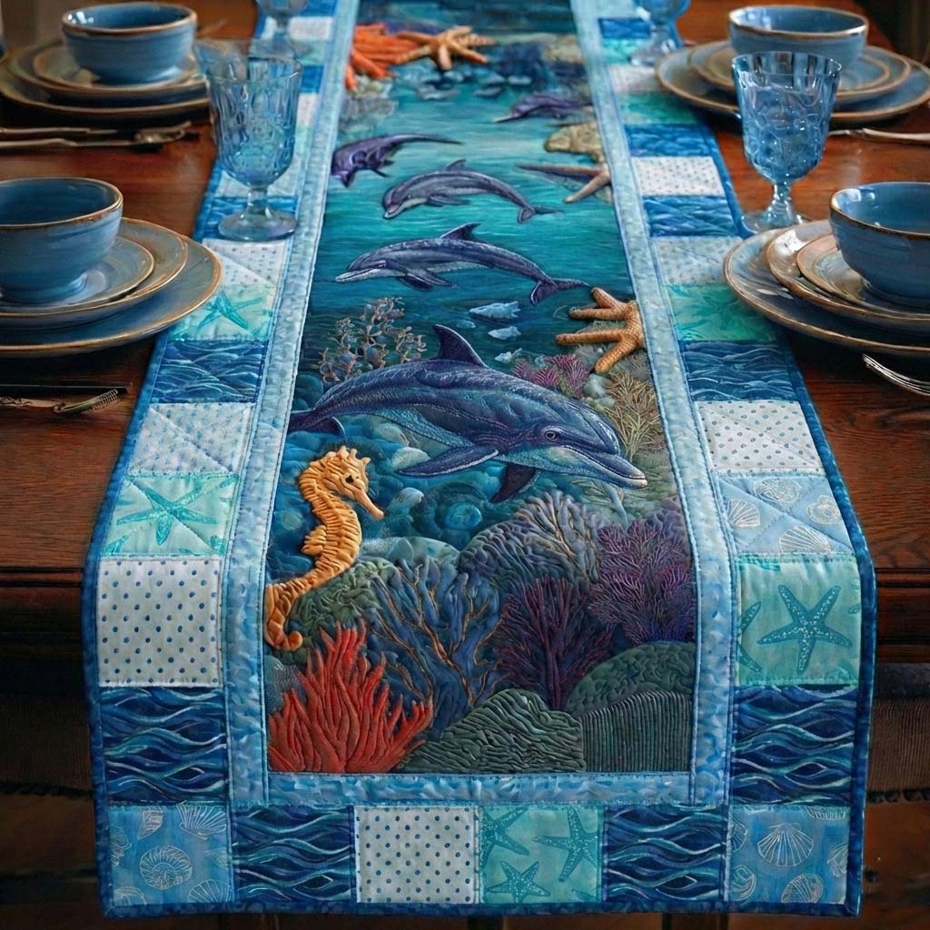 Ocean Party Quilted Table Runner GFTOYC3030