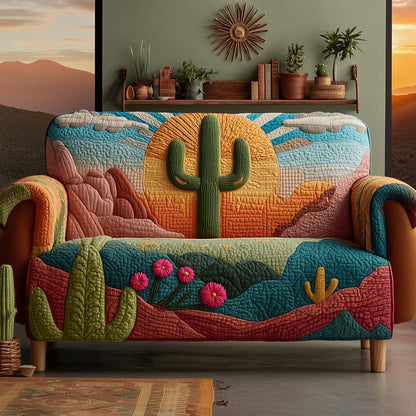 Sacred Cactus Quilted Sofa Cover GFTOYC3058