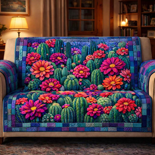 Sacred Cactus Quilted Sofa Cover GFTOYC3060